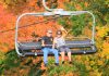 From celebrating the fall harvest to riding the midway at a fall fair to watching a spooky play, there are plenty of family activities to enjoy across the Kawarthas region during October, including soaking in the fall colours with a scenic chairlift ride at Sir Sam's Ski / Ride on Eagle Lake near Haliburton during the resort's annual fall colour festival. (Photo: Sir Sam's)