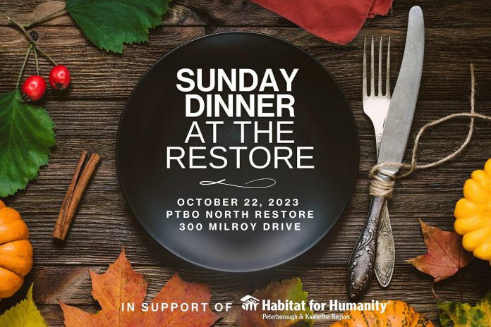 Habitat for Humanity Peterborough & Kawartha Region's Sunday Dinner at the ReStore is a harvest dinner supporting affordable homeownership. (Graphic: Habitat for Humanity Peterborough & Kawartha Region)