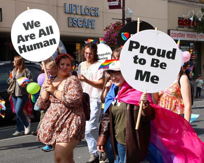 The annual Peterborough-Nogojiwanong Pride Parade on September 23, 2023. (Photo courtesy of Sean Bruce)