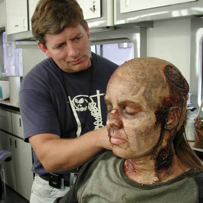 Award-winning Canadian filmmaker and special effects makeup artist Randy Daudlin working on the 2004 horror film "Dawn of the Dead." (Photo: Randy Daudlin / Instagram)