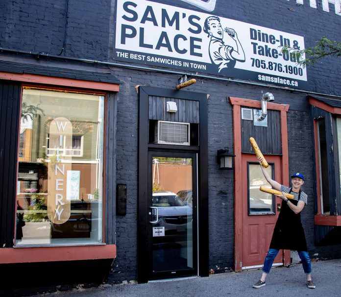 Since its opening in 2010, Sam's Place Deli has been a staple for fresh meat sandwiches in downtown Peterborough. Now owner Sam Sayer has soft launched a new wienery located right behind the deli, to meet a need she saw in the community while making better use of the space she gained after acquiring the deli's neighbouring unit. (Photo: Peterborough Downtown Business Improvement Area)
