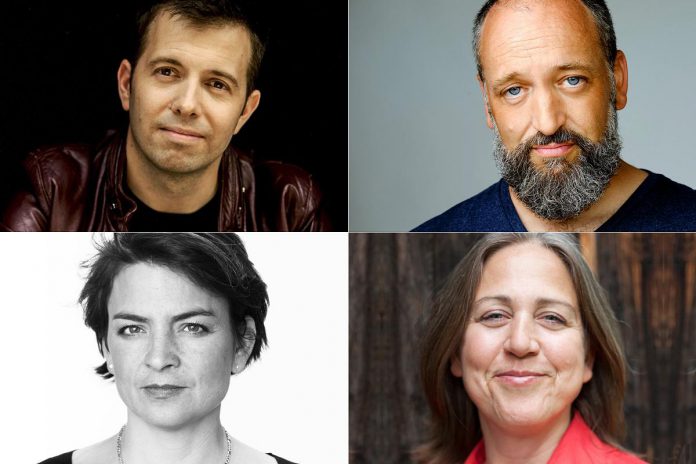 New Stages Theatre's staged reading of "This is How We Got Here" at Market Hall Performing Arts Centre on October 1, 2023 will be performed by Colin Doyle, Jonathan Ellul, Patti Shaughnessy, and Hilary Wear. (kawarthaNOW collage of artist photos)