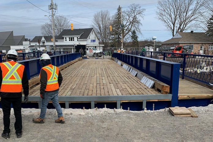 In April 2023, the rehabilitated Bobcaygeon Swing Bridge was manually swung for the first time. Since the rehabilitation project began in October 2020, the project has faced continual issues that delayed the completion of the project from May 2021 until October 2023. (Photo: Parks Canada)