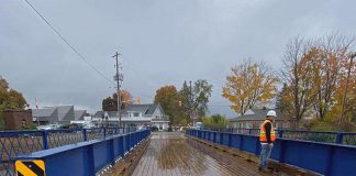 The rehabilitated Bobcaygeon Swing Bridge reopened to vehicular and pedestrian traffic on October 20, 2023. Since the rehabilitation project began in October 2020, the project has faced continual issues that delayed the completion of the project from May 2021. (Photo: Impact 32 / Facebook)