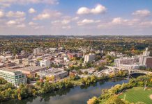 An aerial view of downtown Peterborough. (Photo: City of Peterborough)