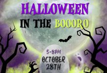 The Peterborough Downtown Business Improvement Area (DBIA)'s second annual 'Halloween in the BOOro' takes place on October 28, 2023 and features free family-friendly activities including trick or treating and late-night shopping at more than 40 downtown businesses, with scary and not-so-scary characters wandering downtown streets, a kid-friendly haunted house, and a self-guided interactive Halloween scavenger hunt. Leading up to the event, downtown businesses will also be competing in a Halloween window display contest running from October 13 to 31. (Graphic: Peterborough DBIA)