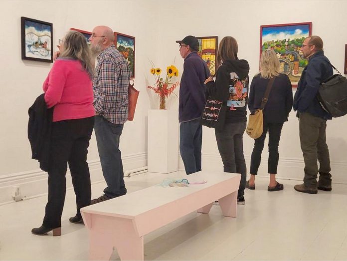 Cavan artist JoEllen Brydon's "Home" exhibit at the Atelier Ludmila Gallery in Peterborough opened during the First Friday Peterborough art crawl and continues until  October 29, 2023, with pieces selling fast.  (Photo courtesy of JoEllen Brydon)