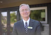 John Cunningham, owner of Community Alternative Funeral & Cremations Services Ltd., Ashburnham Funeral Home & Reception Centre, and Kawartha Aquamation, was named Business Citizen of the Year at the Peterborough and the Kawarthas Chamber of Commerce's 2023 Business Excellence Awards at Showplace Performance Centre in downtown Peterborough on October 18, 2023. (kawarthaNOW screenshot of Chamber video)