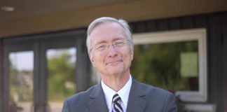 John Cunningham, owner of Community Alternative Funeral & Cremations Services Ltd., Ashburnham Funeral Home & Reception Centre, and Kawartha Aquamation, was named Business Citizen of the Year at the Peterborough and the Kawarthas Chamber of Commerce's 2023 Business Excellence Awards at Showplace Performance Centre in downtown Peterborough on October 18, 2023. (kawarthaNOW screenshot of Chamber video)