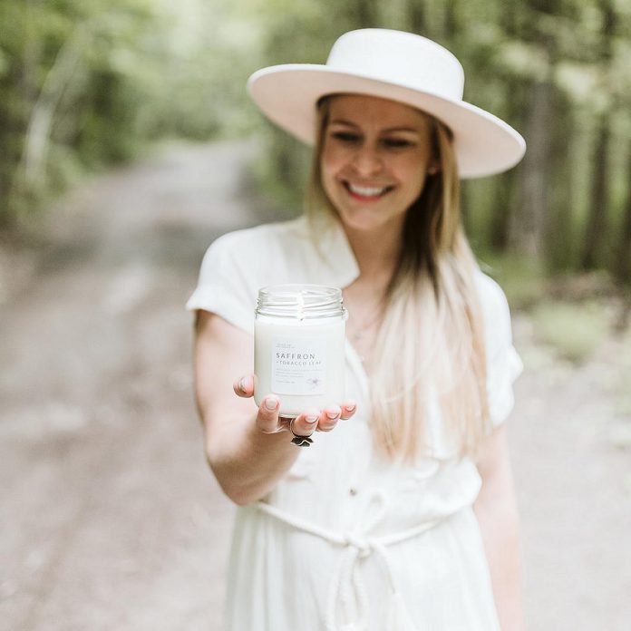 Lindsey Irwin is the founder of Stoney Lake's Old Jar Candle Co. and one of the makers featured in Living Local's corporate gift guide. (Photo courtesy of Living Local Marketplace)