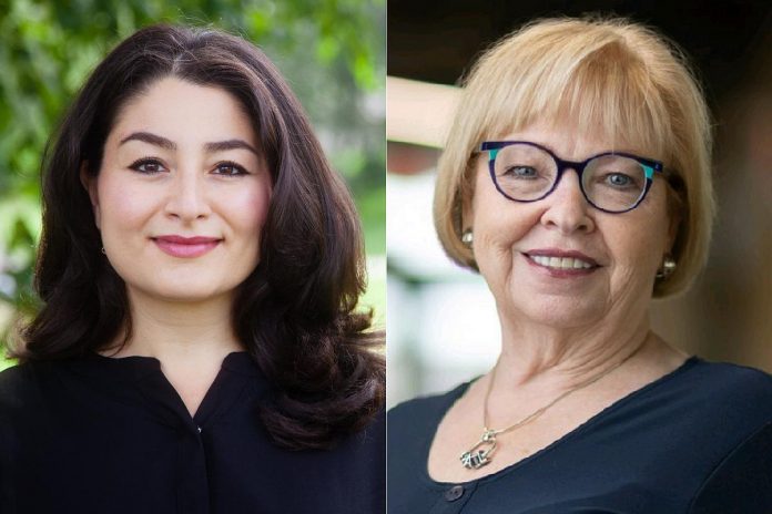 Maryam Monsef (founder and CEO of ONWARD, a networking initiative aimed at inspiring, connecting, and advancing female leaders) is partnering with local business leader Gail Moorhouse (founder and CEO of Recharge Solutions, a consulting service for rural non-profit organizations) to offer a half-day workshop for emerging leaders on October 23, 2023 at Peterborough's Market Hall. Featuring a panel of successful women in leadership positions, the afternoon will include professional headshots from photographer Jengish Odigineyev and refreshments from Black Honey. (Photos courtesy of Maryam Monsef and Gail Moorhouse)