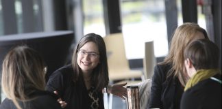 Sally Chivers, professor of Gender & Social Justice and English Literature at Trent University, at Trent Aging 2019, a four-day international conference on critical aging studies held at Trent University. Chivers is releasing season two of her podcast "Wrinkle Radio," in which she shares her decades of research on aging to a broader public audience. Season two will cover topics like wrinkles, music in aging, and dementia, and will be included in the Amplify Podcast Network's inaugural cohort of scholarly podcasts. (Photo: Michael Hurcomb)