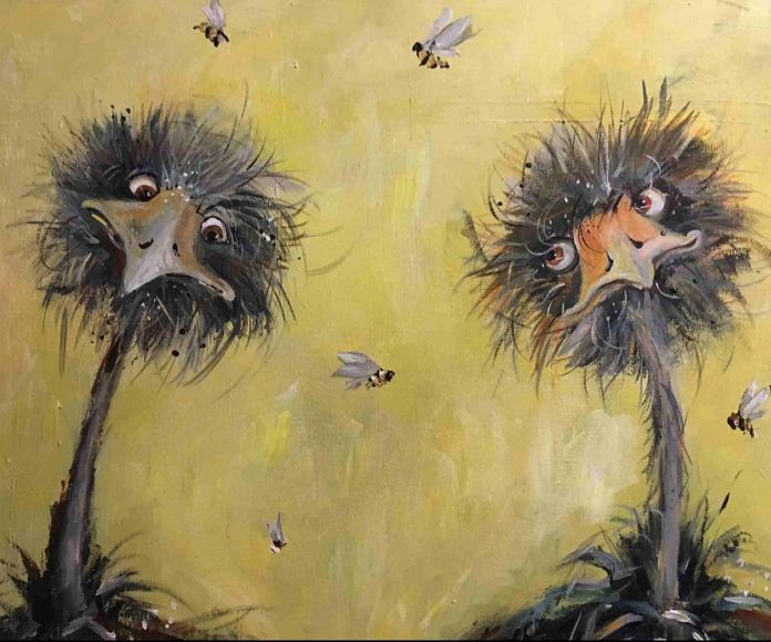 A detail of "Autumn Bee Swarming" by Peterborough artist Silvia Ferreri. Although the inspiration for her work and the medium she uses are constantly changing, the part that will never change for her is the desire for her work to bring a smile to the face of the viewer. (Photo courtesy of Silvia Ferreri)