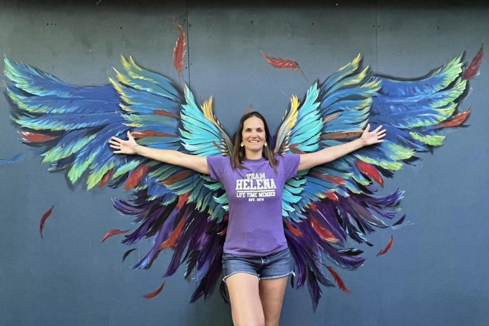 "May those who stand in front of these wings, fly." Peterborough artist Silvia Ferreri painted her first mural in the 1980s in her own retail business Pensieri Shoes and continued painting them in local businesses, schools, and residential homes. Although she is now more focused on smaller artworks, she recently used acrylic to paint the "Healing Wings" mural at Cora Whittington's Golden Pathways Retreat and B&B, which was inspired by the constant presence of a soaring eagle in the forest on the 100-acre property. (Photo: Cora Whittington)