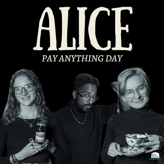 For its production of "Alice" running from November 17 to 26 at Nozhem First Peoples Performance Space, Anne Shirley Theatre Company is offering pay-what-you-can days (minimum $5, cash only) on November 10 and 15 from 11 a.m. to 3 p.m. outside the Wenjack Theatre. (Photo: Anne Shirley Theatre Company)