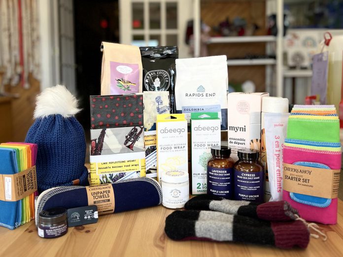 The Peterborough GreenUP Store and Resource Center in downtown Peterborough offers eco-friendly options for holiday gifts, including locally made products that support the local economy while reducing greenhouse gas emissions from delivery vehicles. We offer many.  (Photo: Irene Kimmet/GreenUP)