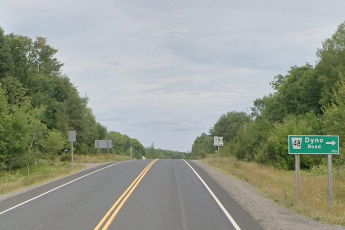 Highway 118 at Dyno Road in the municipality of Highlands East. (Photo: Google Maps)