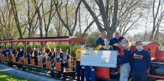 The 2022 Kawartha Rotary Christmas Auction raised over $17,000 to support the Rotary Club of Peterborough Kawartha's $25,000 donation toward the railway replacement project at the Riverview Park and Zoo. Proceeds from the 2023 online auction, which runs from November 20 to December 3, will support a variety of community projects in Peterborough. (Photo courtesy of Rotary Club of Peterborough Kawartha)