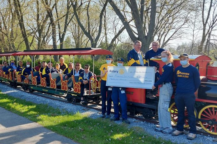 The 2022 Kawartha Rotary Christmas Auction raised over $17,000 to support the Rotary Club of Peterborough Kawartha's $25,000 donation toward the railway replacement project at the Riverview Park and Zoo. Proceeds from the 2023 online auction, which runs from November 20 to December 3, will support a variety of community projects in Peterborough. (Photo courtesy of Rotary Club of Peterborough Kawartha)