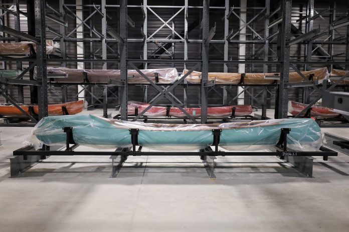The late Canadian author and environmentalist Farley Mowat's canoe Vagabond has been moved into the new Collection Hall and will be visible from the atrium. Mowat's canoe is just one of many beautiful and significant watercraft the Collection Hall will host. (Photo courtesy of The Canadian Canoe Museum)