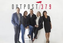 Peterborough advertising agency Outpost379 is under new ownership with the agency being purchased by five long-standing employees, including (from left to right) Zachary Durisko, Diana Freeman, Ben Steele, Valerie Smith, and Sacha Lai-Svirk. The new and predominantly female ownership team will inspire women in the advertising industry, which has been traditionally dominated by men in both executive and ownership positions. (Photo courtesy of Outpost379)