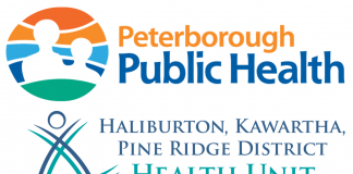 Peterborough Public Health and the Haliburton, Kawartha, Pine Ridge District Health Unit logos.