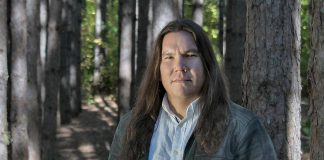 Waubgeshig Rice is an author and journalist from Wasauksing First Nation near Parry Sound. As the grand finale for this year's "One Book, One Ptbo" event that features his 2018 post-apocalyptic thriller "Moon of the Crusted Snow", the Anishinaabe author will be at Market Hall Performing Arts Centre in downtown Peterborough on November 15, 2023 where he will read from the book and its new sequel "Moon of the Turning Leaves". (Photo: Shilo Adamson)