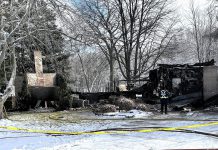 A home on Deerfield Crescent in Ennismore was destroyed by fire early in the morning of December 19, 2023. Investigators from the Ontario Fire Marshal's Office have since found what they believe to be human remains inside the collapsed structure. (Photo: Peterborough County OPP)