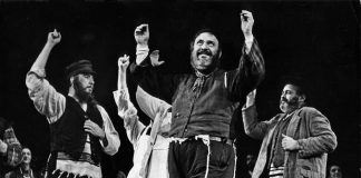 Zero Mostel (middle) performs as Tevye in the original production of "Fiddler on the Roof" which opened on Broadway in September 1964. Almost 60 years later, the Peterborough Theatre Guild will stage a production of the beloved musical at Showplace Performance Centre in downtown Peterborough from February 16 to 25, 2024. (Photo courtesy of Photofest, Inc.)