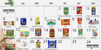 The Kawartha Food Share is launching their 2023 Reverse Advent calendar initiative to give to those in need this holiday season. Rather than taking a daily treat from a traditional Advent calendar, you collect a suggested essential food or other item each day from December 1 to 21 and donate the items to Kawartha Food Share so they can distribute them to families before Christmas. (Graphic: Kawartha Food Share)