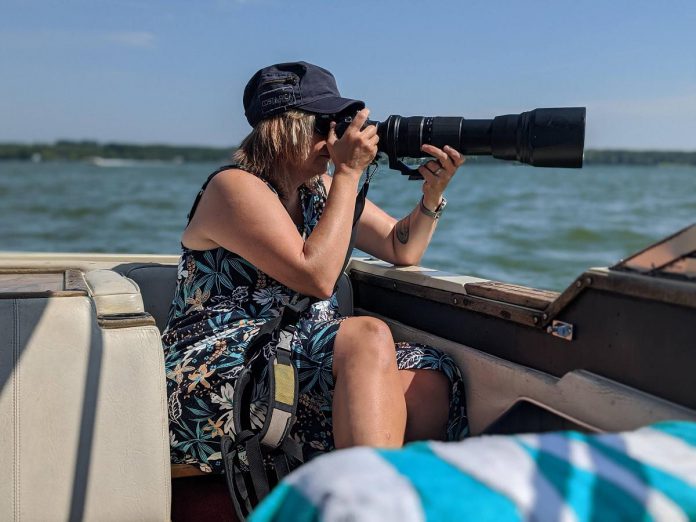 Rachelle Richard Mack's home on Lake Scugog gives the nature and wildlife photographer plenty of inspiration and opportunity to capture nature and wildlife from the most unexpected perspectives. During the summer, the retired teacher spends nearly every day of the paddling in her kayak with her Nikon Z6 mirrorless camera in hand. (Photo courtesy of Rachelle Richard Mack)