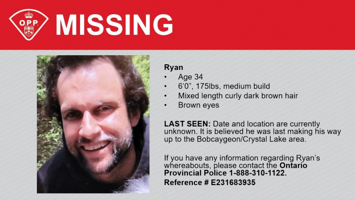 Peterborough County OPP missing person graphic.