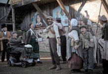 Along with professional actors, 4th Line Theatre relies on volunteer actors from the community to stage its productions. Pictured are cast members from 2023 production of Robert Winslow's "The Cavan Blazers." (Photo: Wayne Eardley, Brookside Studio)