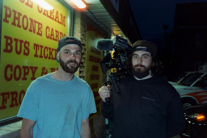 Richard Csanyi (left) with filmmaker Stephen Hosier, who grew up in Lindsay with Richard and his twin brother Attila, during the filming of the documentary "Attila" that follows Richard as he explores the life and tragic death of his brother, who was found dead at the age of 28 in May 2020 on a Hamilton rooftop after becoming homeless when he was expelled from a long-term care residence as he grappled with addiction and schizophrenia. The documentary is now available on the Crave streaming platform. (Photo: Brian Bettencourt)