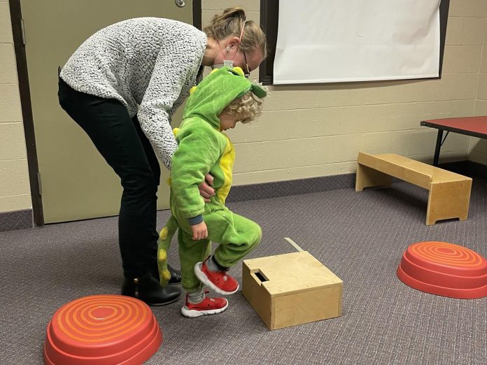 Among its many services, Five Counties Children's Centre provides physiotherapy for children and youth in Peterborough, Northumberland, Kawartha Lakes, and Haliburton. Last year, the centre served more than 6,200 children and their families across the region. Dr. Sean Godfrey's partnership with Five Counties Children's Centre will provide quicker access to care for Five Counties clients, especially for those who need the specialized services of a consulting pediatrician. (Photo courtesy of Five Counties Children's Centre)