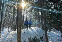 The winter edition of the Hike Haliburton Festival is returning to the Haliburton Highlands on February 3 and 4, 2024. Registration is now open for free guided hikes led by local volunteers, paid excursions from local outdoor adventure companies, and self-guided opportunities. (Photo courtesy of Hike Haliburton)