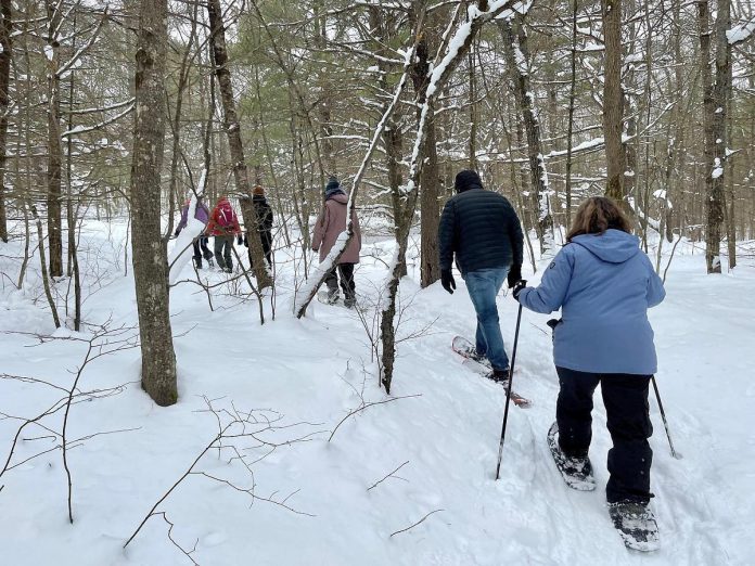 The free guided hikes during the winter edition of the Hike Haliburton Festival in Haliburton Highlands on February 3 and 4, 2024 are led by enthusiastic and knowledgeable local volunteers who are eager to share their love for the region. (Photo courtesy of Hike Haliburton)