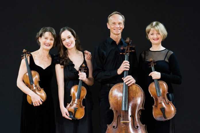 The New Zealand String Quartet will perform three times at Westben during the not-for-profit arts organization's 25th anniversary summer season in 2024, including solo on Friday, July 19 at The Barn and then on Saturday, July 20 in the afternoon with tenor Colin Ainsworth at The Barn and again in the evening at The Campfire following a special dinner experience event. (Photo courtesy of New Zealand String Quartet)