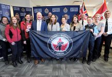 The Peterborough Police Service announced a partnership with Wounded Warriors Canada at police headquarters in downtown Peterborough on January 29, 2024. (Photo courtesy of Peterborough Police Service)