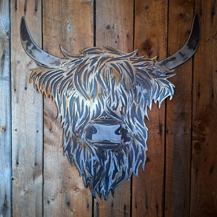 One of Rachel Charlebois' favourite works in recent months, this face of a Highland cow gave her the opportunity to get more creative by trying a design she had never done before. (Photo courtesy of Rachel Charlebois)