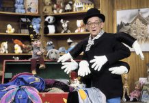 Ernie Coombs as Mr. Dressup with puppets Casey and Finnegan. "Mr. Dressup: The Magic of Make Believe" will screen on January 28, 2024 at Showplace Performance Centre as the final film of the in-person portion of the 2024 ReFrame Film Festival, which opens on Thursday, January 25. Following the in-person portion of the festival in downtown Peterborough, a selection of the program will also be available online across Canada from January 29 to February 4. (CBC Still Photo Collection)