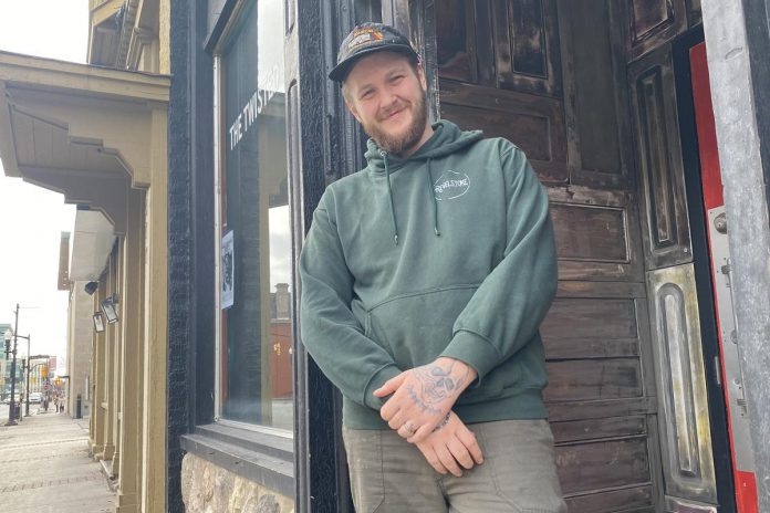Conner Clarkin, owner of Revelstoke Café, will be opening Bar 379 in mid March at the former location of The Twisted Wheel at 379 Water Street in downtown Peterborough. The new live music venue will host bands from a range of genres, with punk music and hip-hop being Clarkin's personal passion. (Photo: Paul Rellinger / kawarthaNOW)
