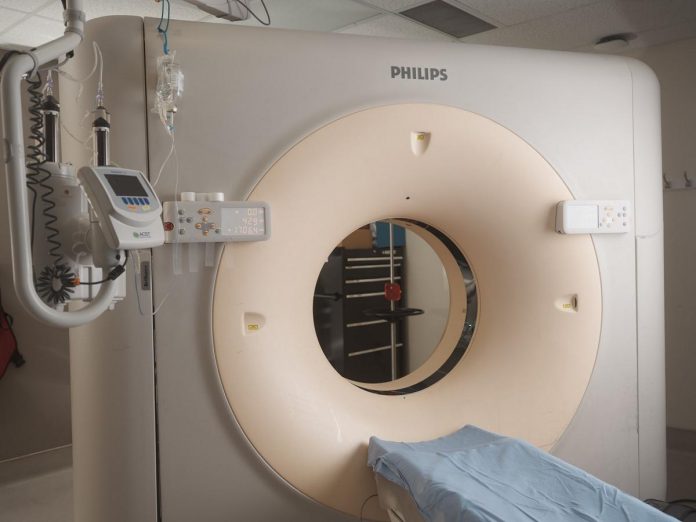 The new CT scanner at Campbellford Memorial Hospital, which will replace the existing 13-year-old CT scanner, will be more reliable and provide cleaner imaging allowing physicians to make more efficient diagnoses while reducing wait times and patient exposure to radiation. (Photo: Campbellford Memorial Hospital)