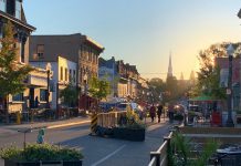 Originally implemented during the pandemic, the City of Peterborough's patio program allows downtown busineeses to apply to expand their patio space on city-owned property including sidewalks and parking spaces. Along with submitting a $300 patio licence fee, businesses must provide proof of at least $2 million in general liability insurance coverage. (Photo: City of Peterborough)