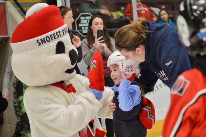 The Healthy Planet Arena will host a free public skate with Snofest Pete on Family Day as part of the City of Peterborough's annual Snofest winter family festival running from February 16 to 19, 2024. (Photo: City of Peterborough)
