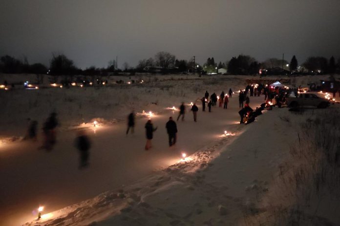 The Candlelight Skate at Lindsay's Ontario Speed Skating Oval runs the evenings of February 16 and 17, 2024 and includes a fundraiser for Five Counties Children's Centre. (Photo: Ontario Speed Skating Oval)