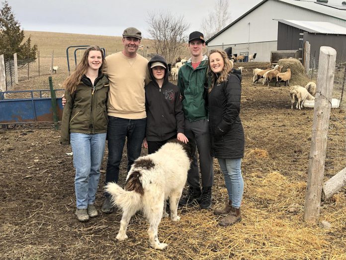 The Lamothe family of Woodleigh Farms in Cavan, one of the participants in Green Economy Peterborough's Net Zero Farms pilot project that assists farmers in incorporating environmentally sustainable practices into their operations. (Photo courtesy of Woodleigh Farms)
