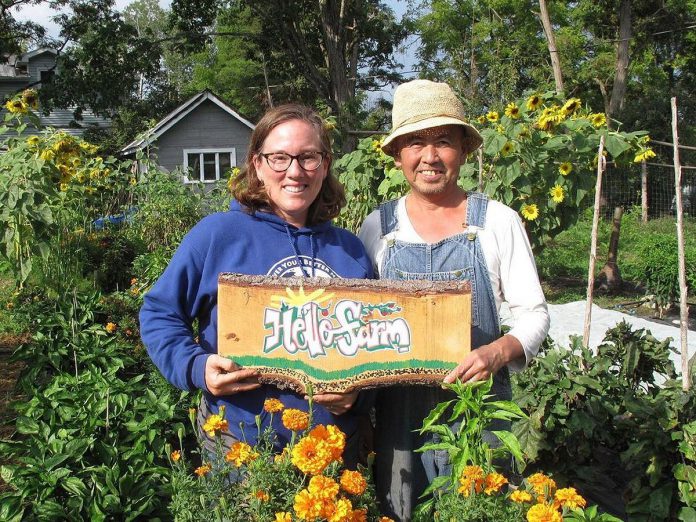 Ava Richardson and Kiyotami (Zenryu) Owatari moved from Japan to Peterborough County to launch their market garden farm Hello Farm in Havelock in 2021. The married couple used Japanese farming techniques to improve the soil quality, resulting in growth in overall crop yields by their second year of production. (Photo: Hello Farm)