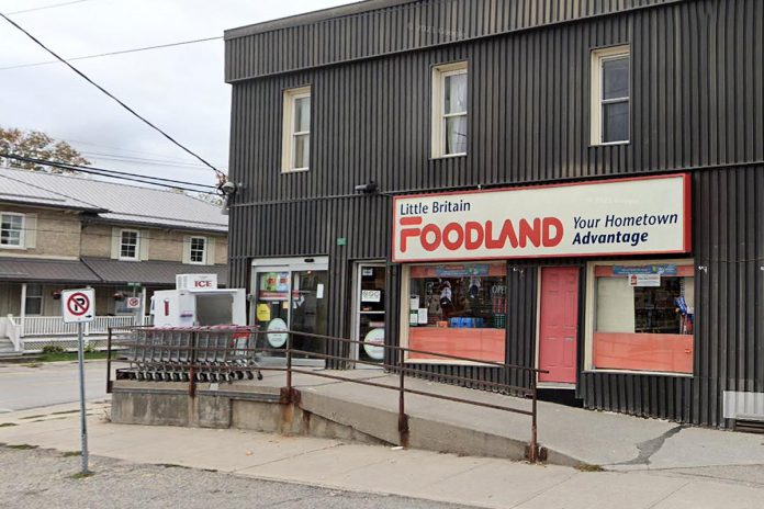 Little Britain Foodland, located on the northeast corner of Little Britain Rd. and Eldon Rd. in Little Britain in Kawarthas Lakes, has announced on Facebook it will be closing March 16, 2024. Parent company Sobeys has confirmed the closure to kawarthaNOW. (Photo: Google Maps)