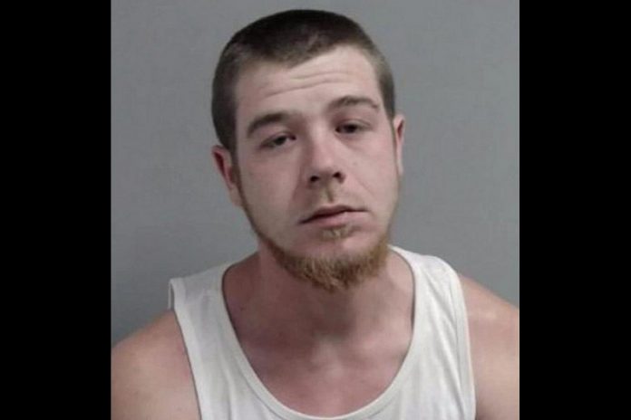 Haliburton OPP have issued an arrest warrant for 28-year-old Michael Gunn of Minden in connection with a robbery and aggravated assault in Minden that took place on February 9, 2024, sending a victim to hospital. (Police-supplied photo)